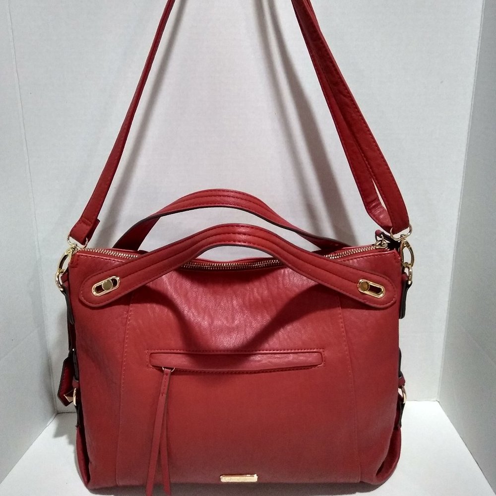 Jessica Simpson Large Red PU Satchel